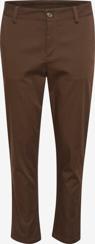 Regular Pantalon chino 'caya' CULTURE en marron : devant