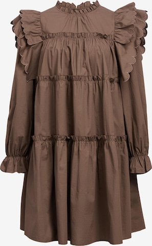 OBJECT - Vestido 'HOPE' en marrón: frente