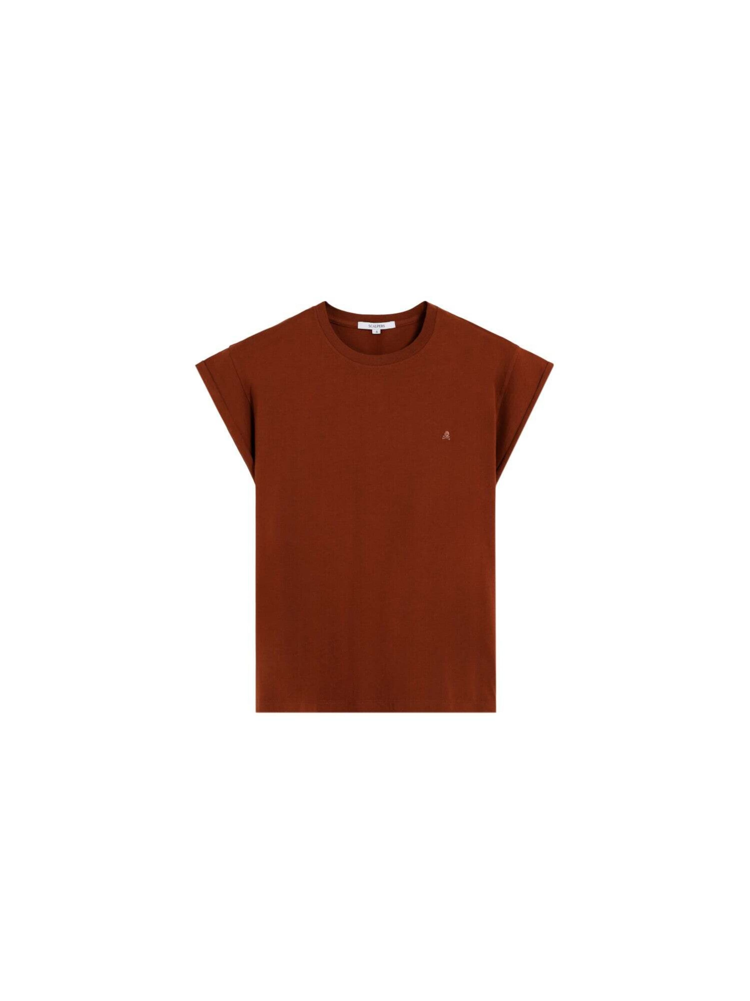 Scalpers Tričko 'Scplainskull' - Červená: predná strana