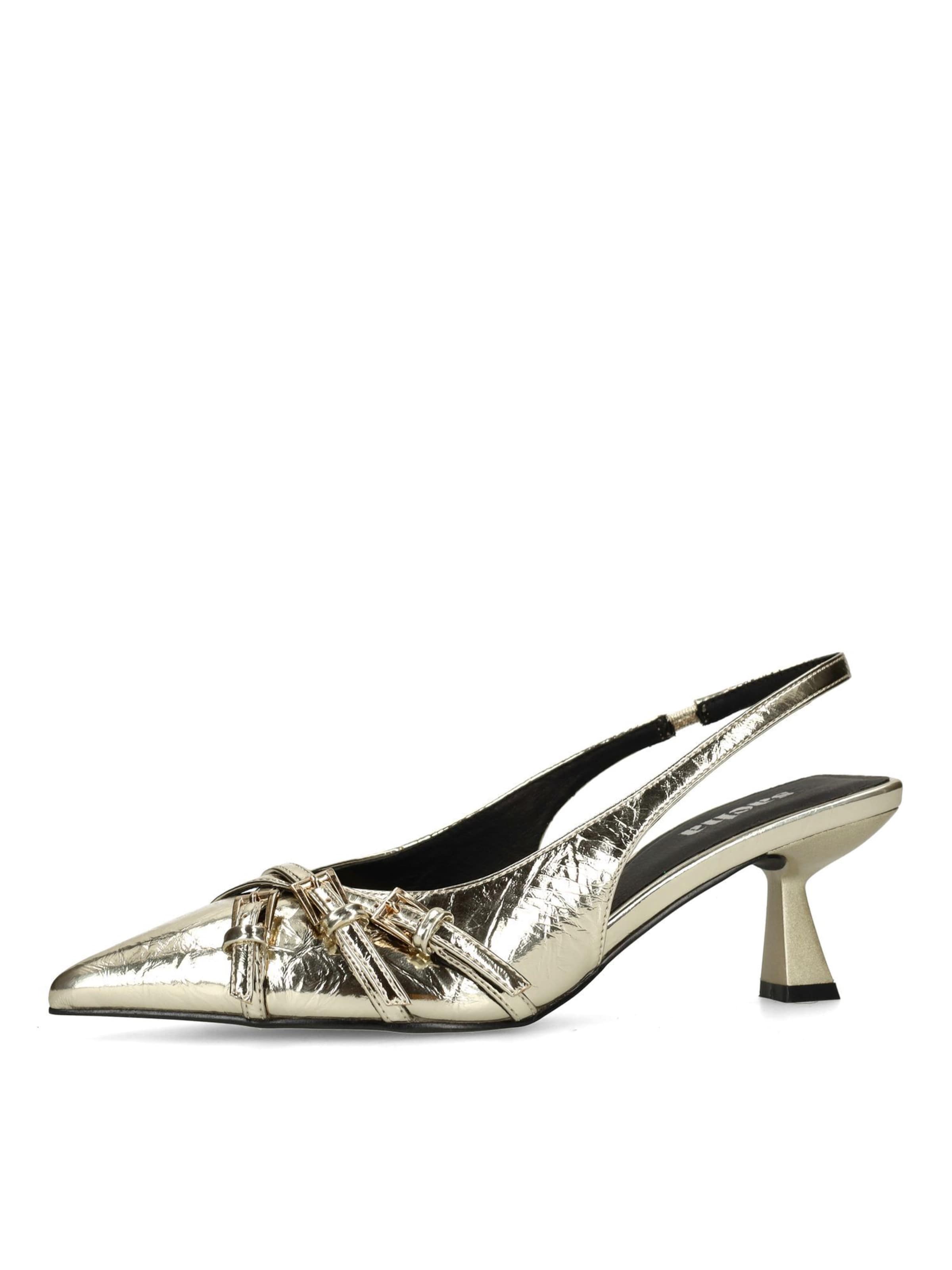 Escarpins à bride arrière SACHA en or : devant