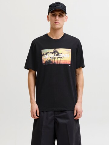 Maglietta 'JJINDIANA' di JACK & JONES in nero: frontale