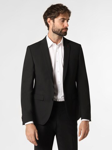 Finshley & Harding London Slim Fit Sakko 'Brixdon' in Schwarz: Vorderseite