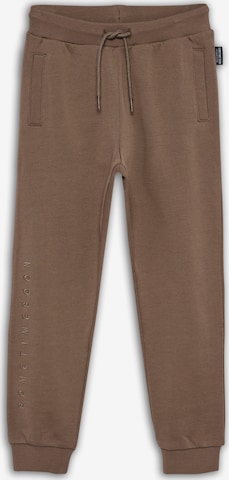 SOMETIME SOON Regular Workout Pants in Brown: front