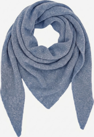 styleBREAKER Tuch 'Leichtes Strick Dreieckstuch Woll-Anteil' in Blau: Vorderseite