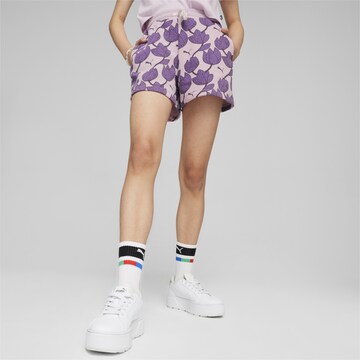 Regular Pantalon 'Ess+' PUMA en violet : devant