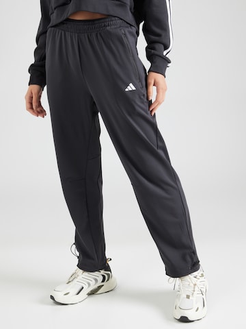 ADIDAS PERFORMANCE Loosefit Sporthose in Schwarz: Vorderseite