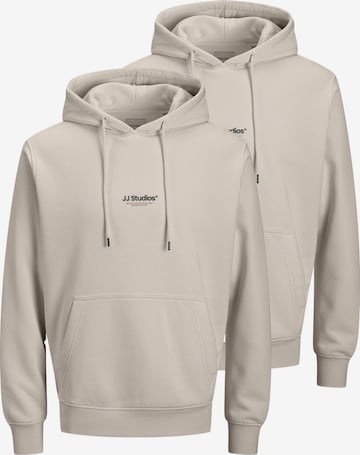JACK & JONES Sweatshirt 'Soho' in Beige: front