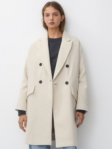 Pull&Bear Between-seasons coat in Beige: front