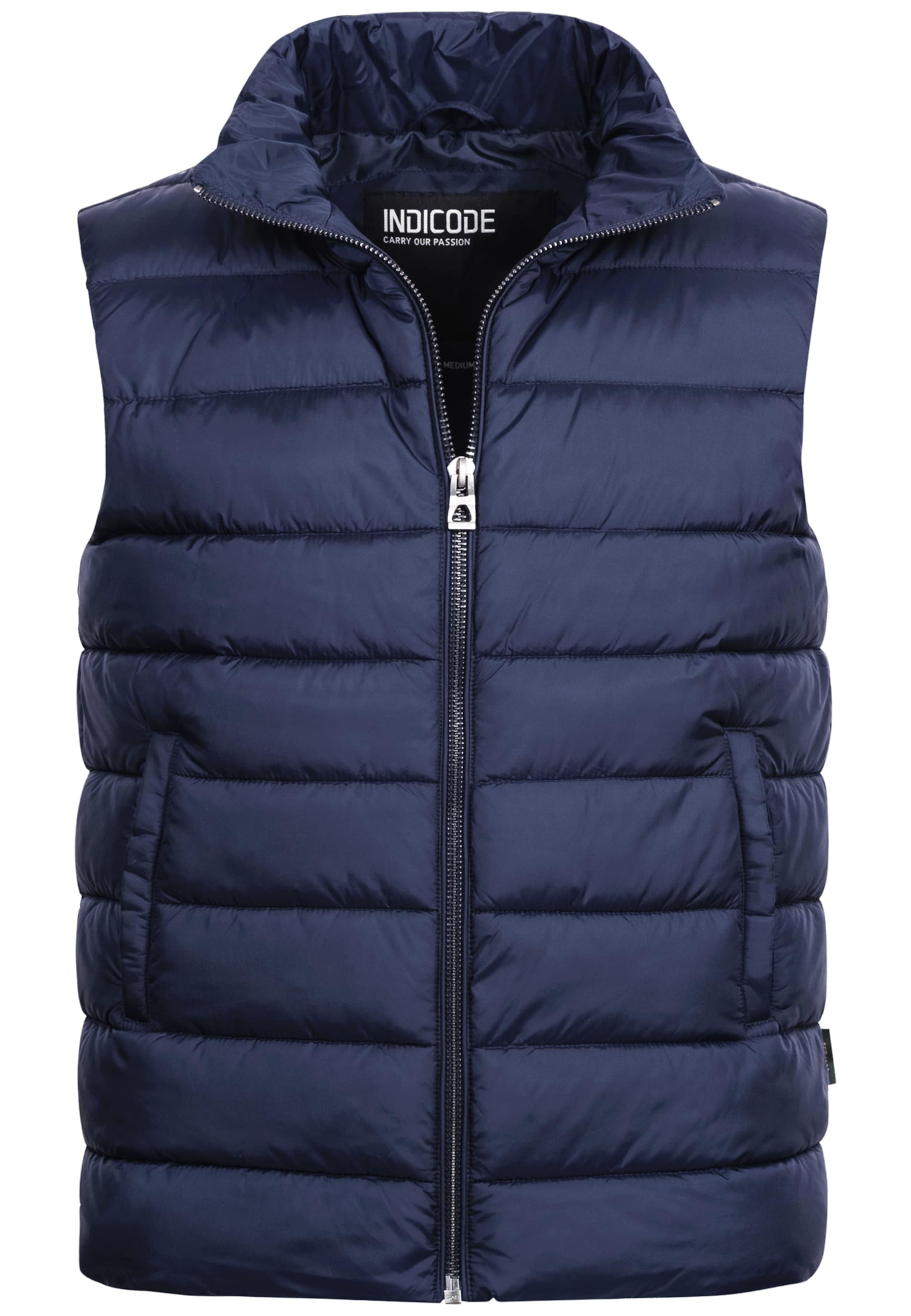 INDICODE JEANS Bodywarmer 'Gibbon' in Blauw: voorkant