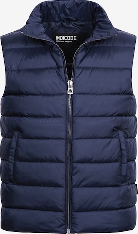 INDICODE JEANS Bodywarmer 'Gibbon' in Blauw: voorkant