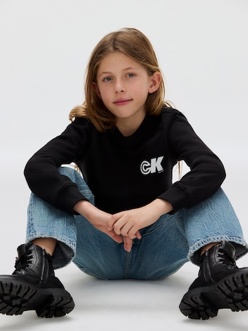 Bluză de molton de la Calvin Klein Jeans pe negru
