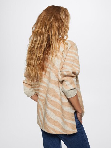 MANGO Cardigan 'Zebry' i beige