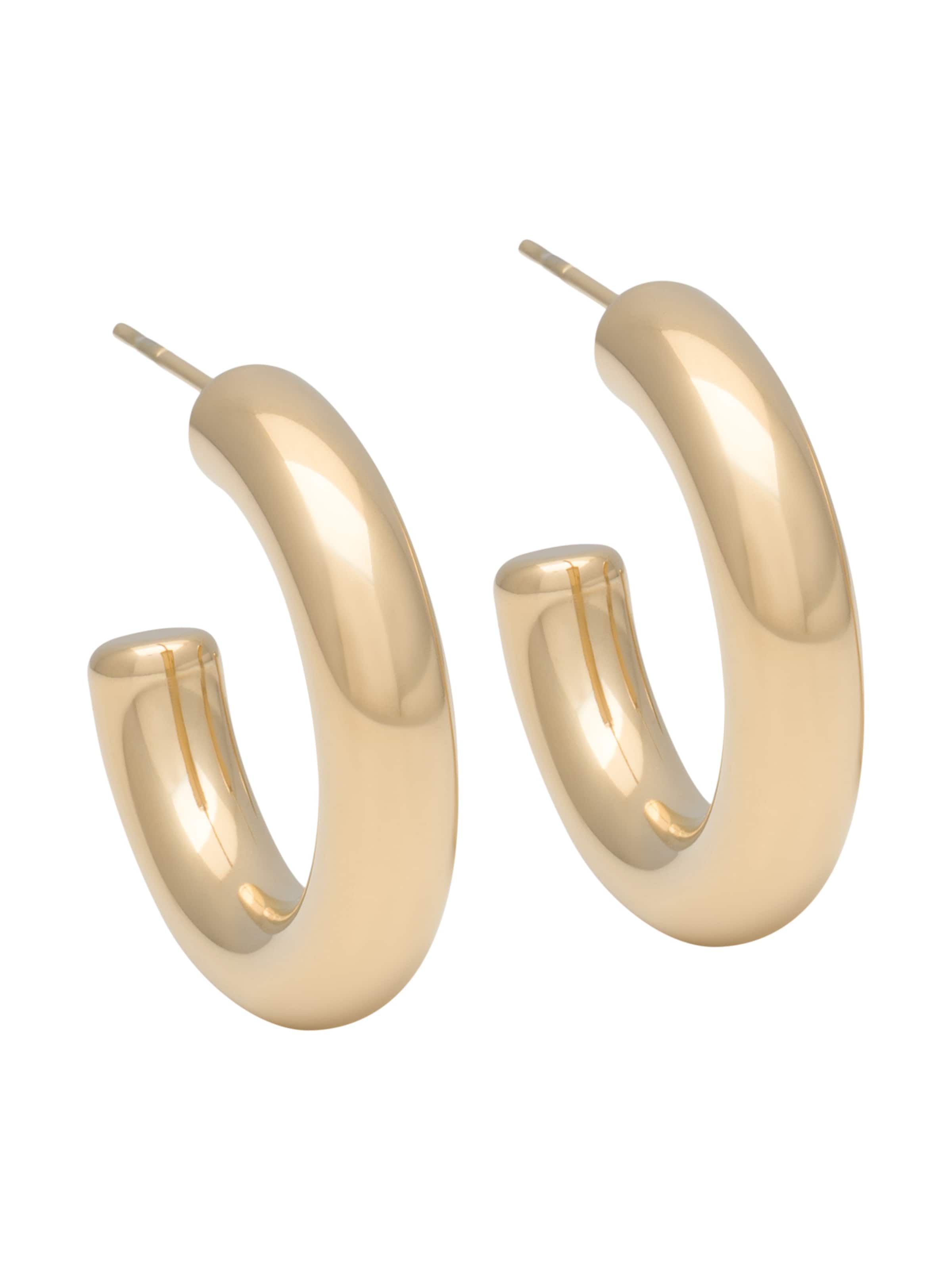 A&C Oslo – Nordic Design Jewellery Earrings 'Steel - Essentials - Hoops' in Gold: front