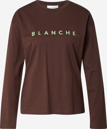 Blanche Shirt in Bruin: voorkant