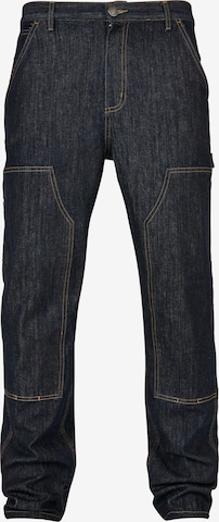 Urban Classics Cargo Jeans in Black: front