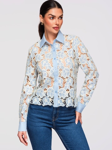 Ombre Bluse‌‌‌‌‌‌‌‌‌ in Blau: Vorderseite