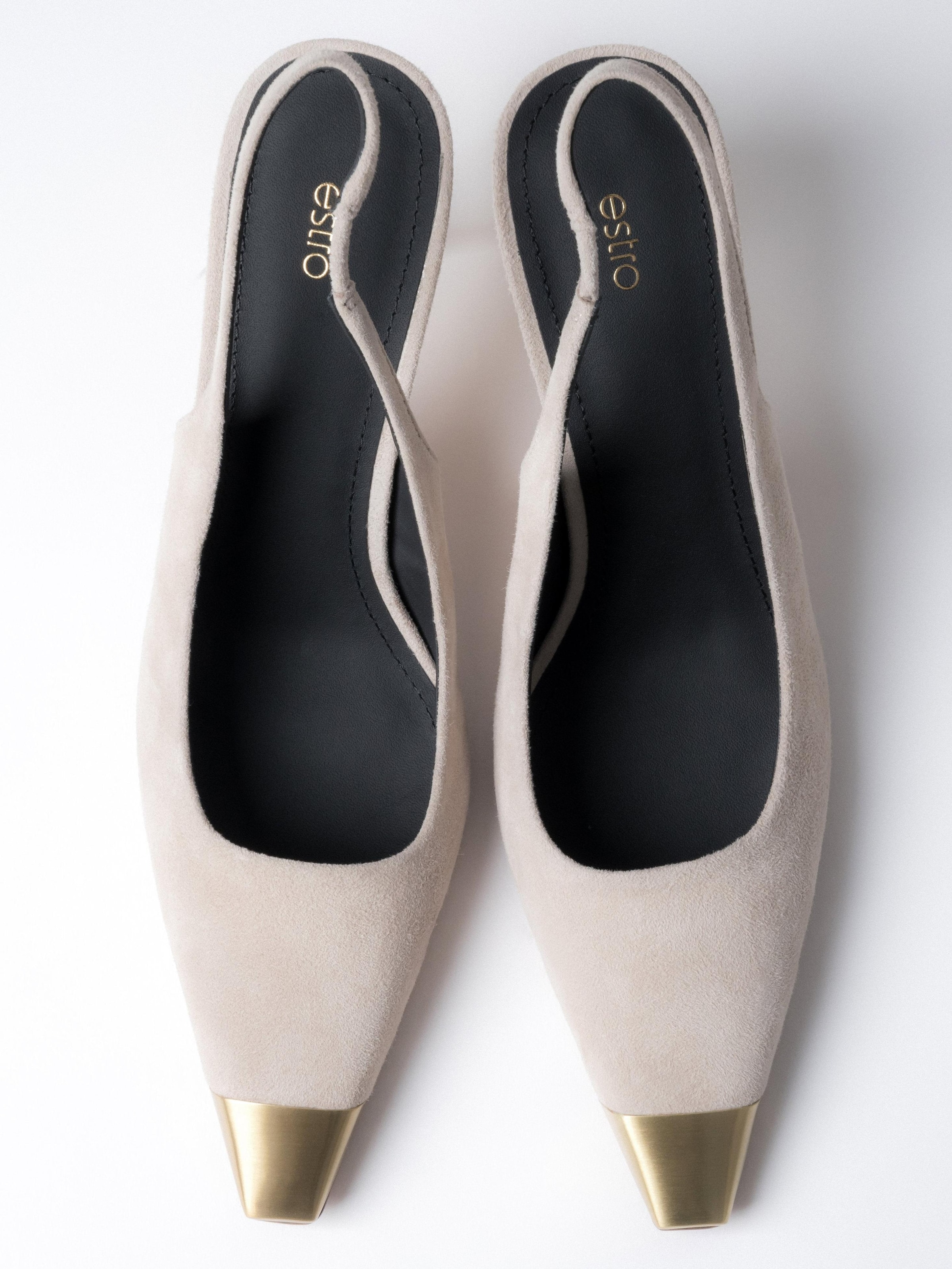 Estro Slingback pumps '7762' in Beige