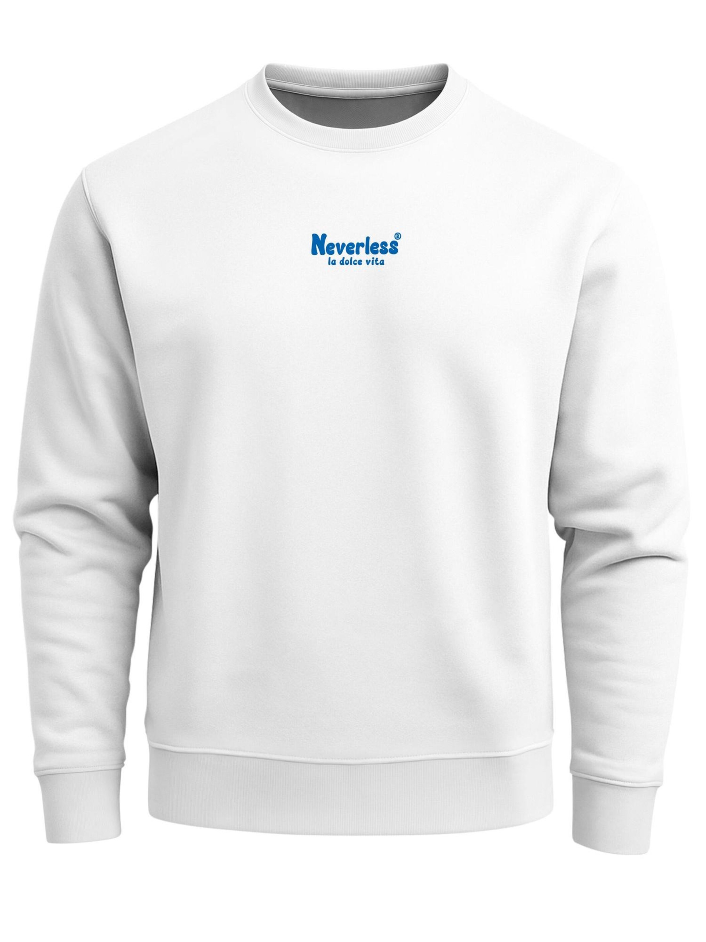 Neverless Sweatshirt 'La dolce Vita' in White: front