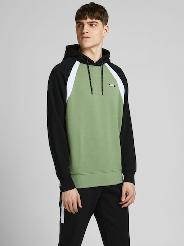 JACK & JONES Sweatshirt 'JCOFly' i grön: framsida