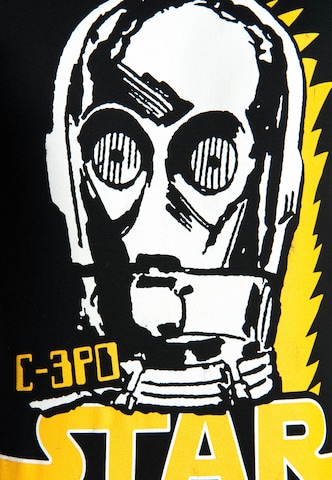 LOGOSHIRT Shirt 'C-3PO' in Zwart