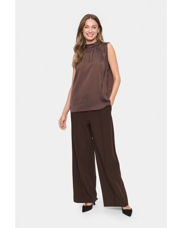 SAINT TROPEZ Blouse 'Aileen' in Brown