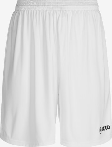 JAKO Loose fit Workout Pants 'Manchester' in White: front