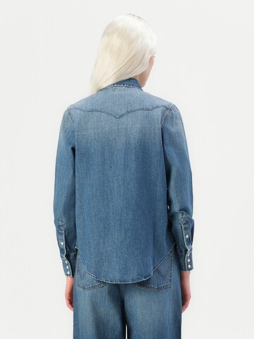 WRANGLER Блузка 'HERITAGE' в Синий: сзади