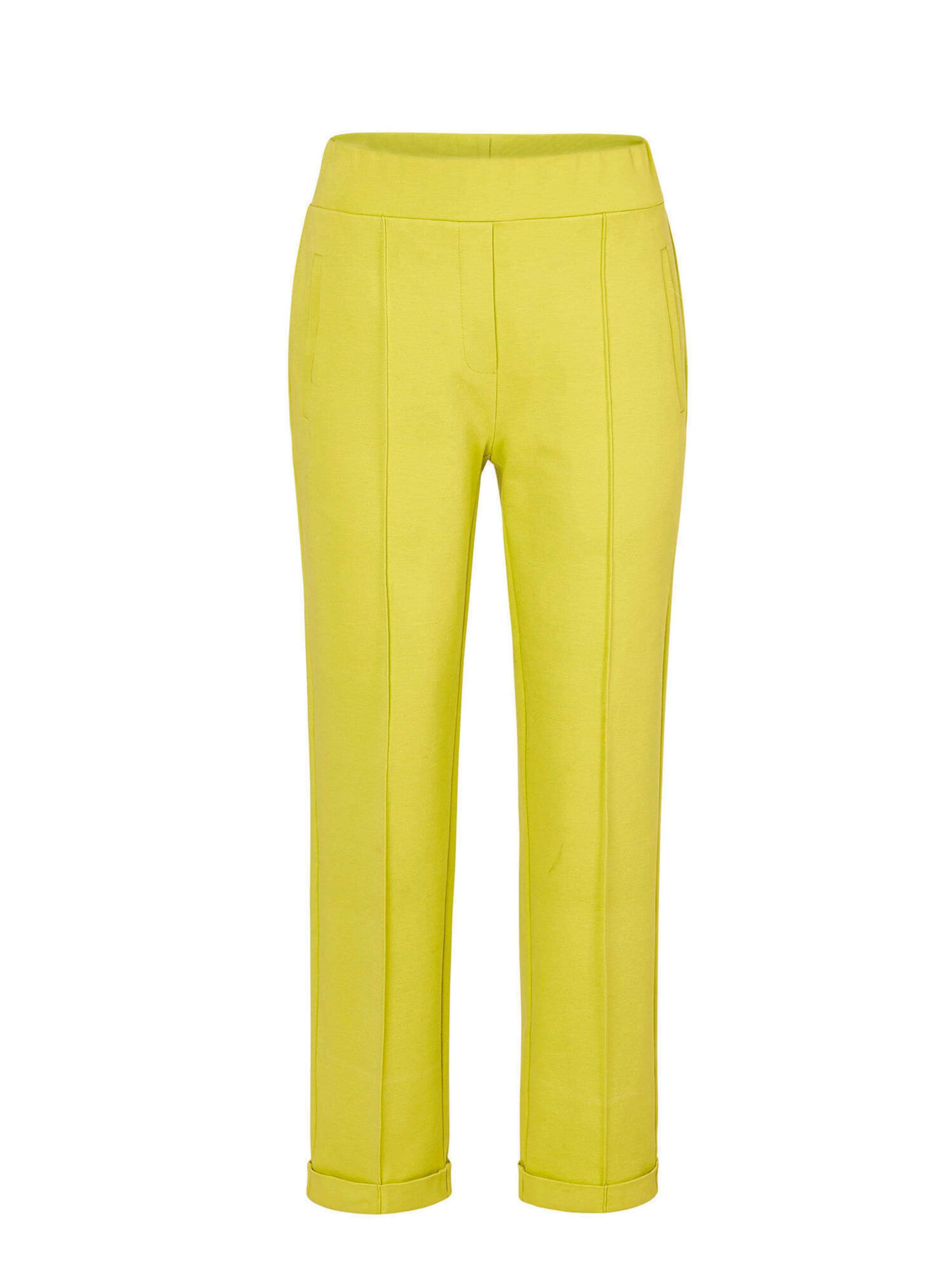 Regular Pantalon à plis Goldner en vert : devant