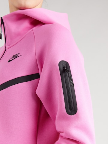 Nike Sportswear Tepláková bunda 'TCH FLC' - Ružová