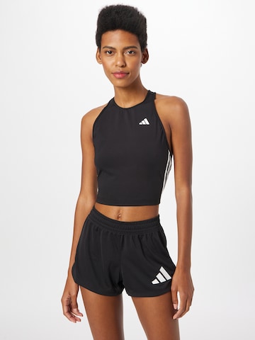 ADIDAS PERFORMANCE Sports Top 'Aeroready 3-Stripes ' in Black: front