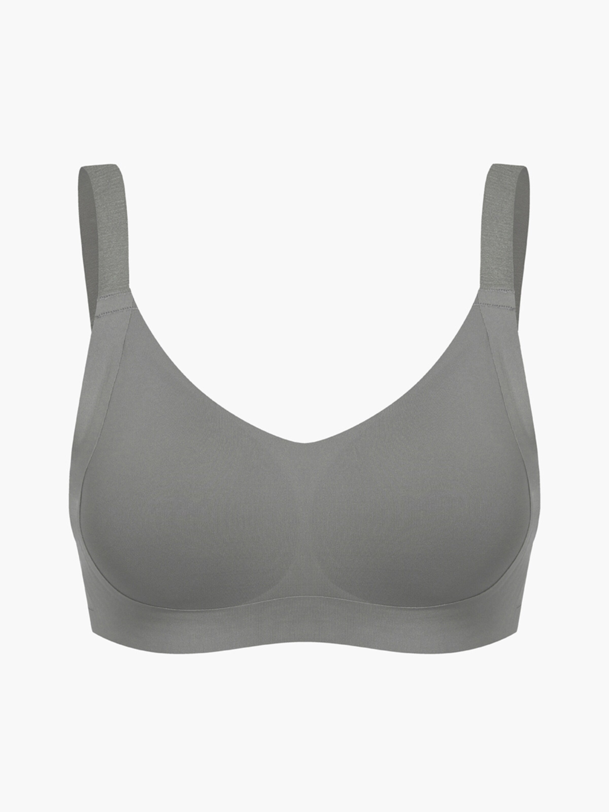 cfab (formerly creamy fabrics) BH 'Seamless Compact Push-Up BH' in Grijs: voorkant