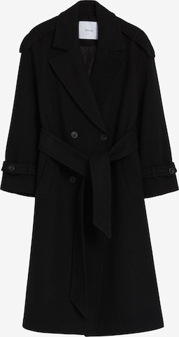 Bershka Płaszcz przejściowy w kolorze czarny: przód