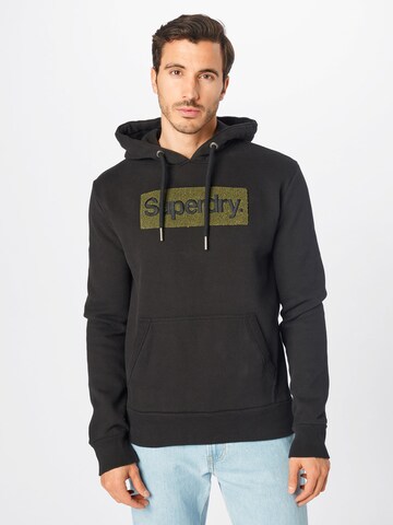 Sweat-shirt Superdry en noir : devant