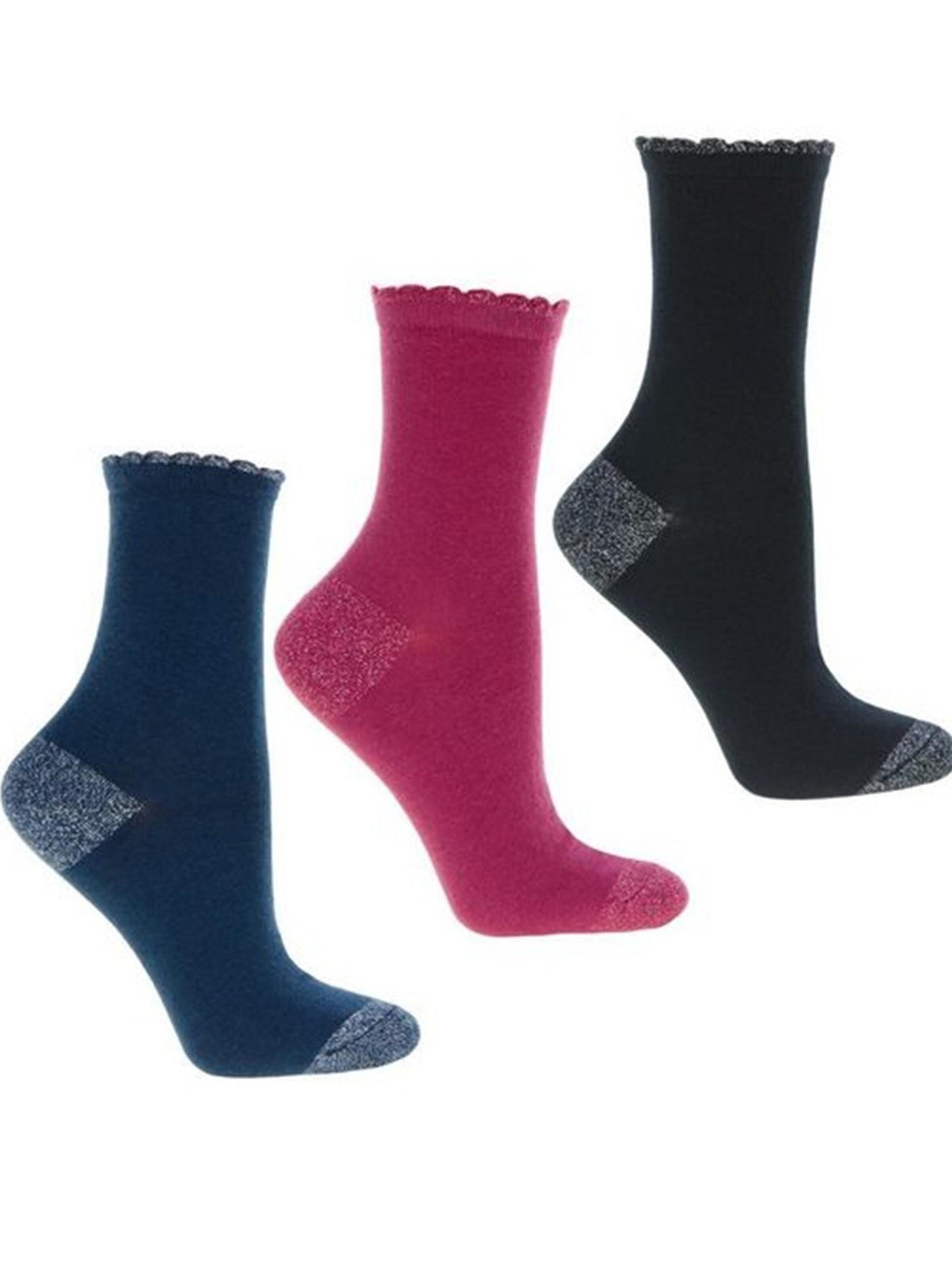 Lycille Traditional Socks 'LUREX' in Mixed colors: front