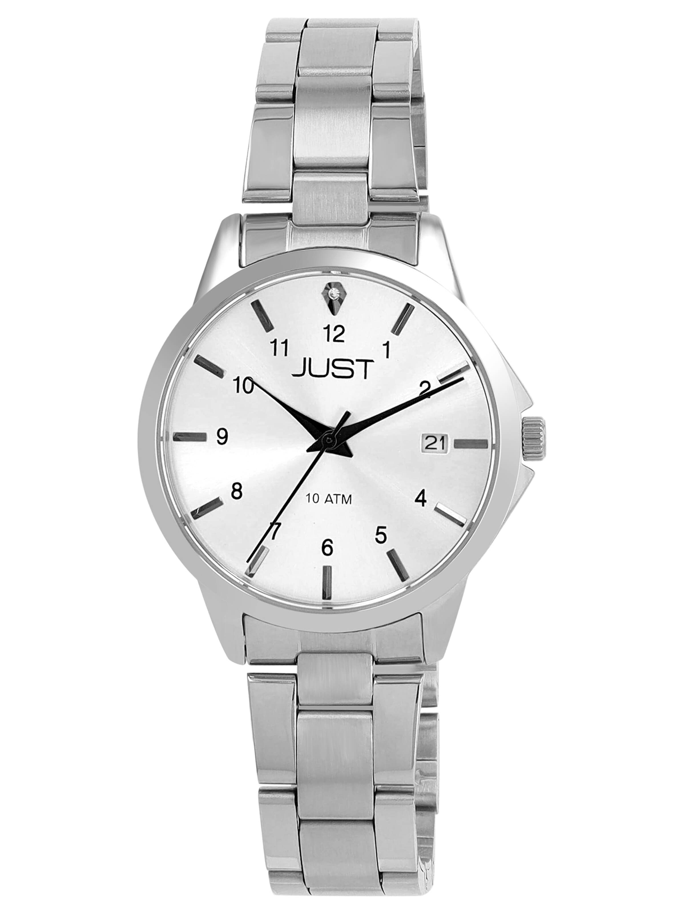 JUST Analog Watch 'Datumsanzeige' in Silver
