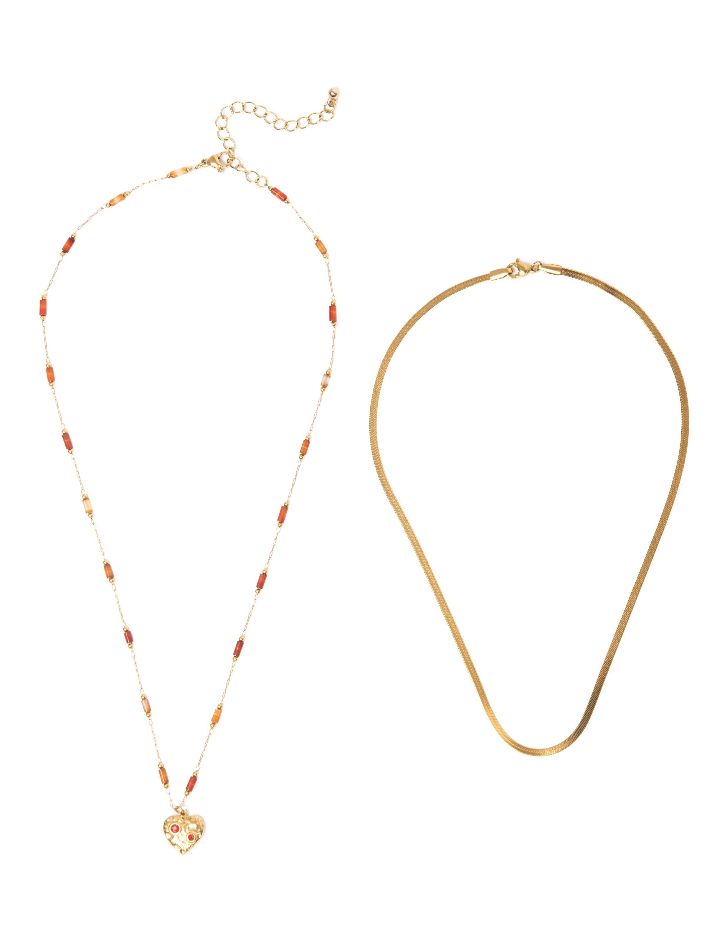 MayTree Necklace in Gold: front