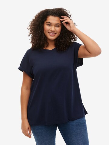 T-shirt 'KATJA' Zizzi en bleu : devant