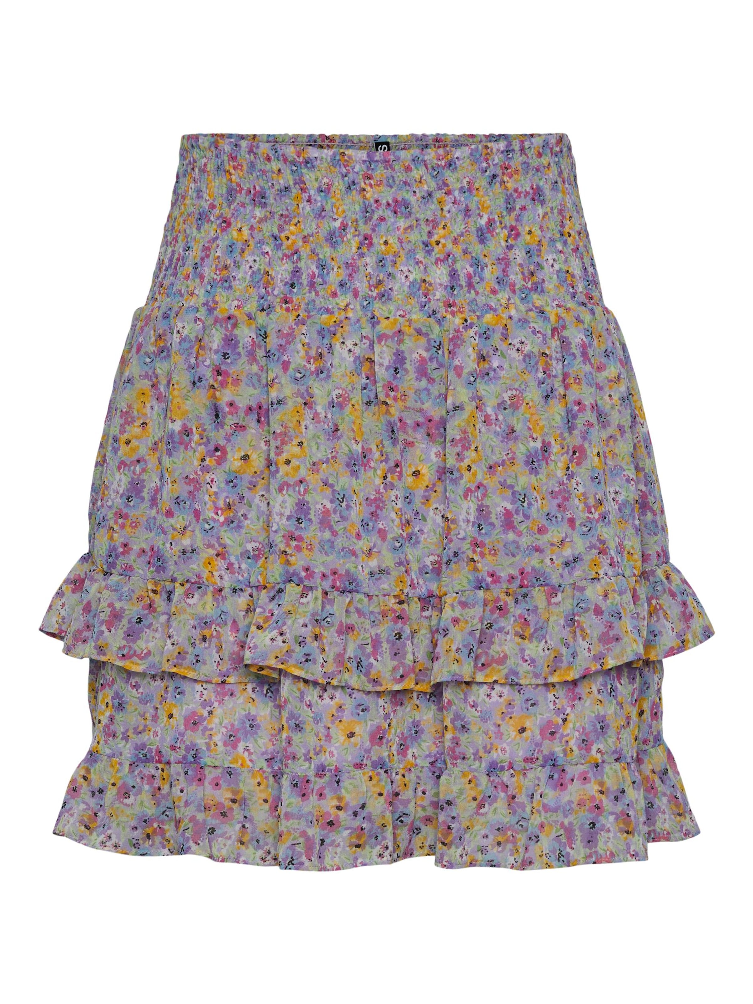 pasztellzöld / levendula / narancs / fekete PIECES Szoknyák 'MISTY', Termék nézet