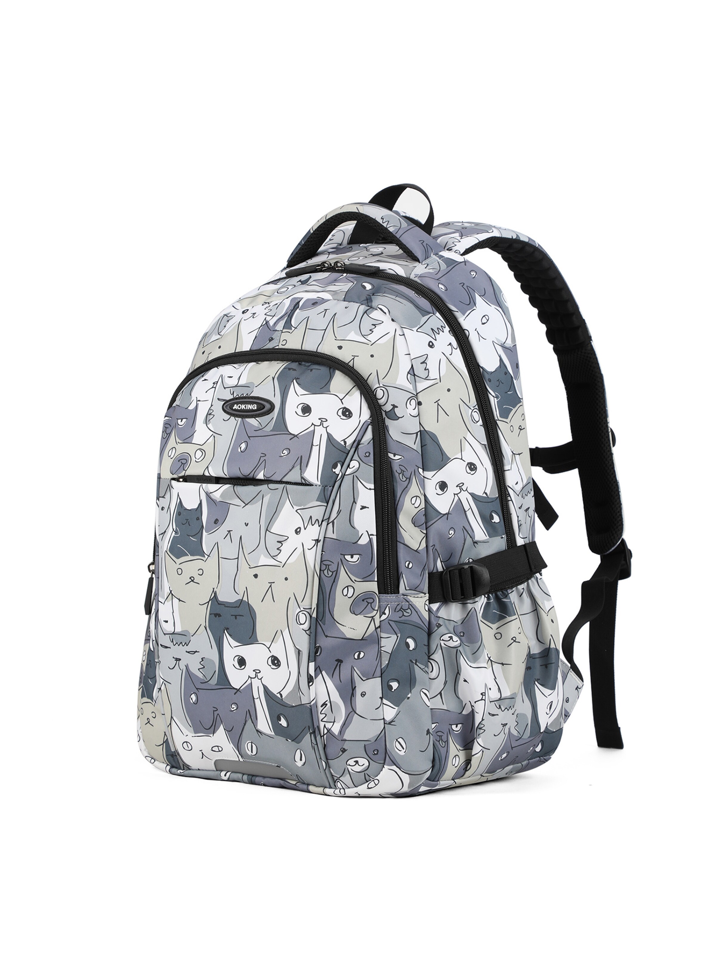 Sac à dos Aoking en gris : devant