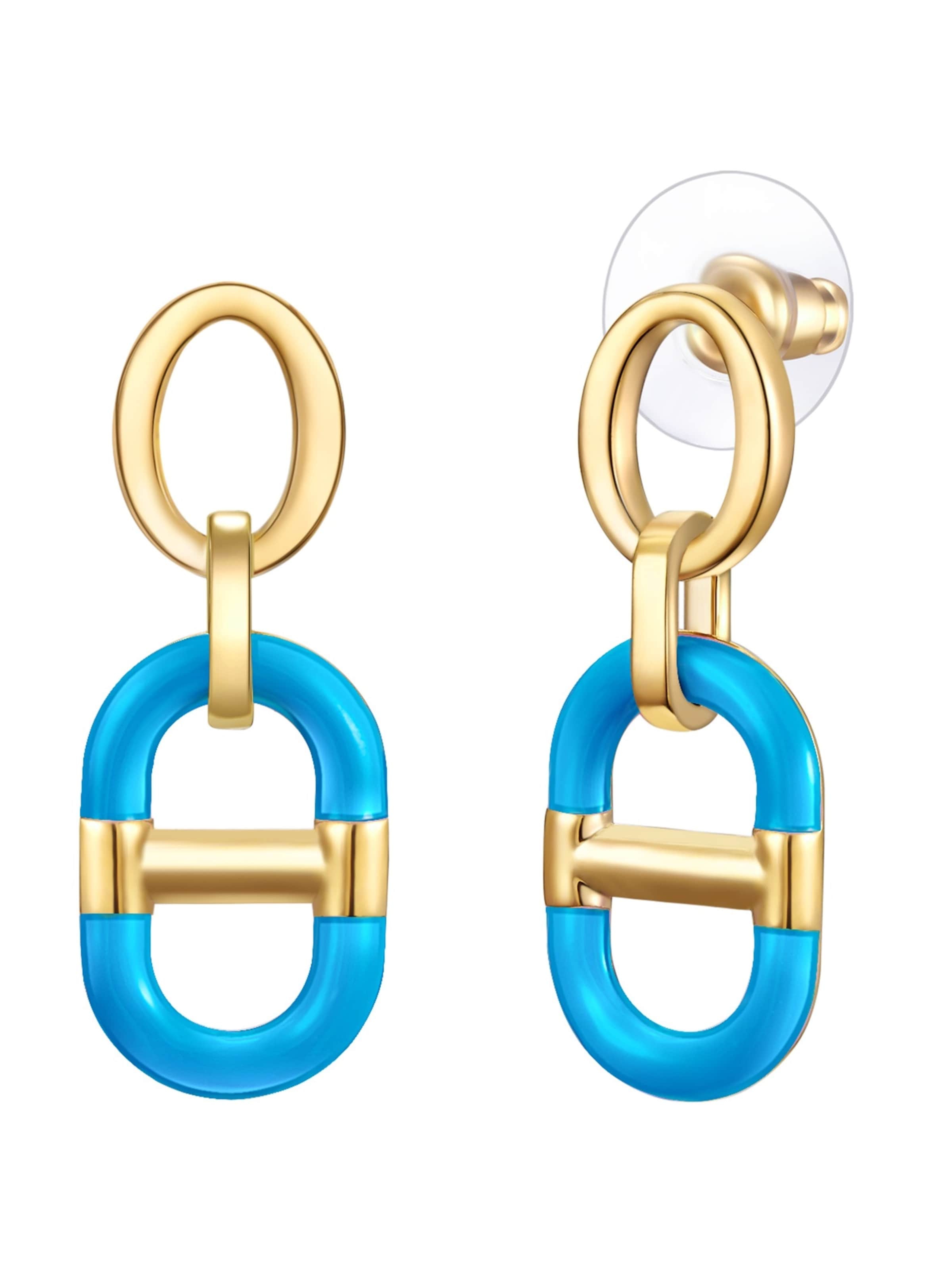 Orecchini di Lulu & Jane in blu: frontale