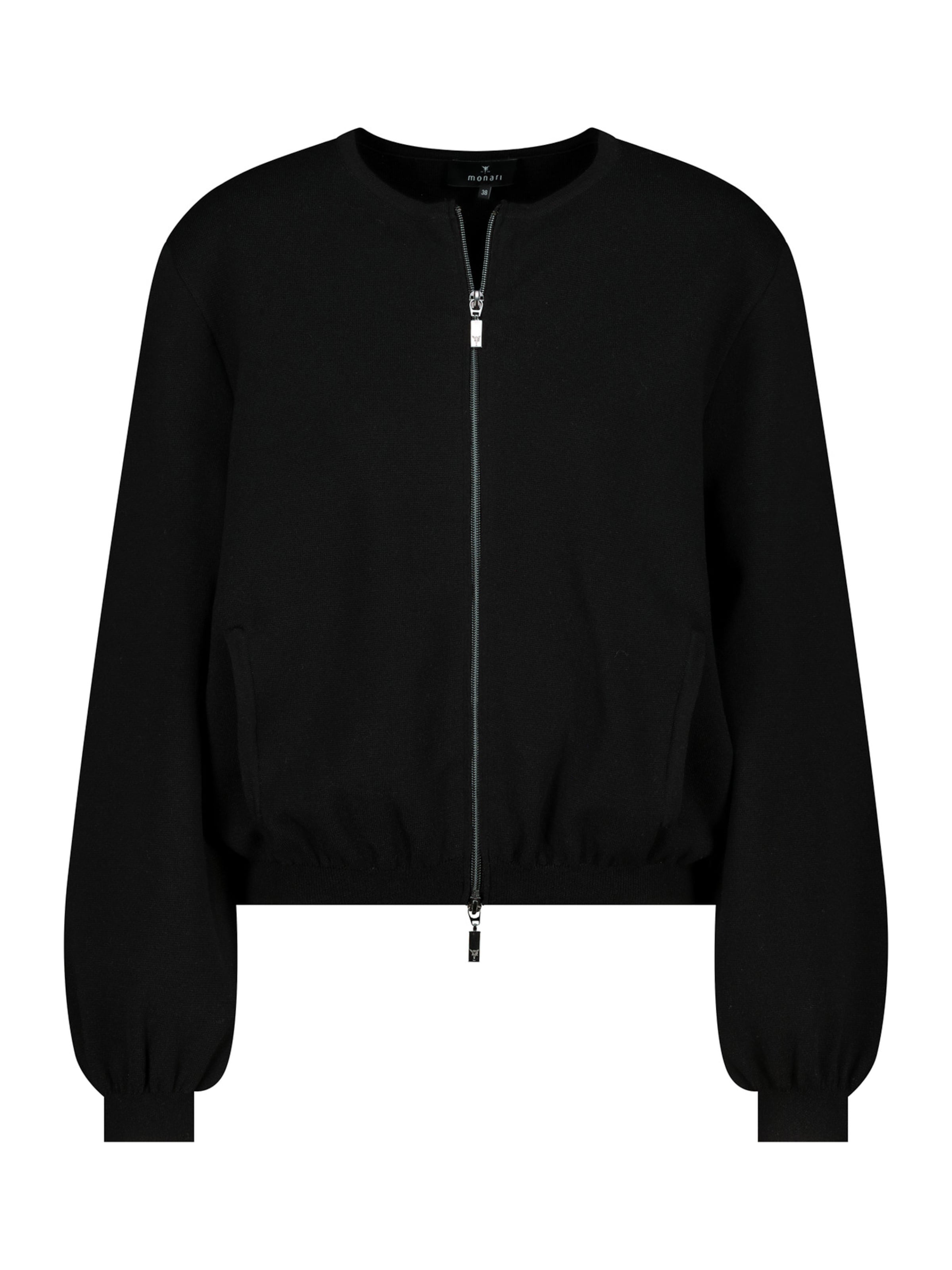 monari Strickjacke in Schwarz: Vorderseite