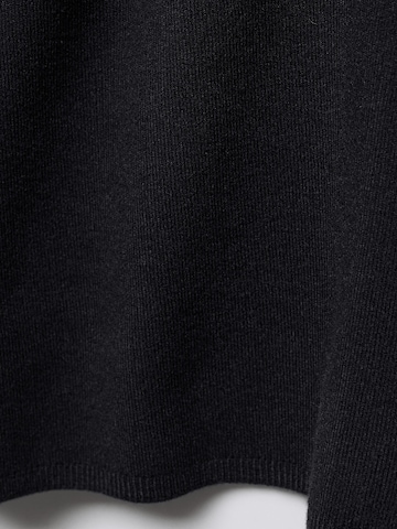 MANGO Pulover 'CHIMNEY' | črna barva