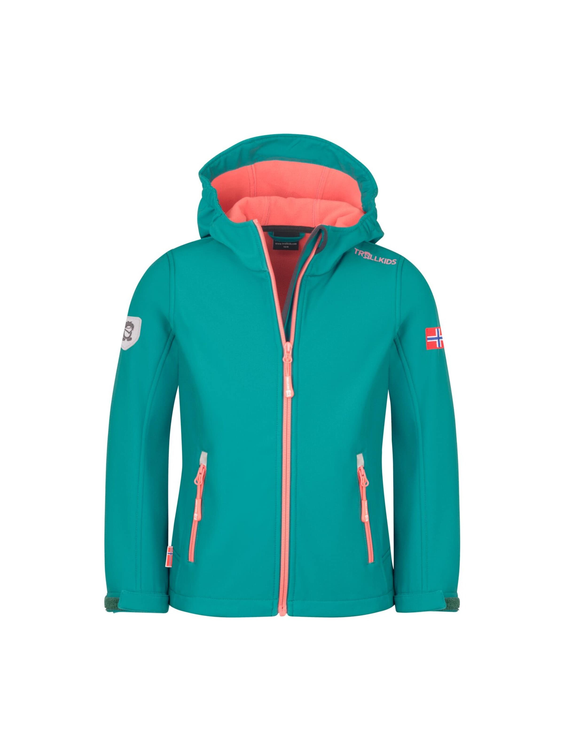 TROLLKIDS Outdoor jacket in Green: front