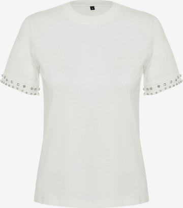 Trendyol Тениска в бяло: отпред