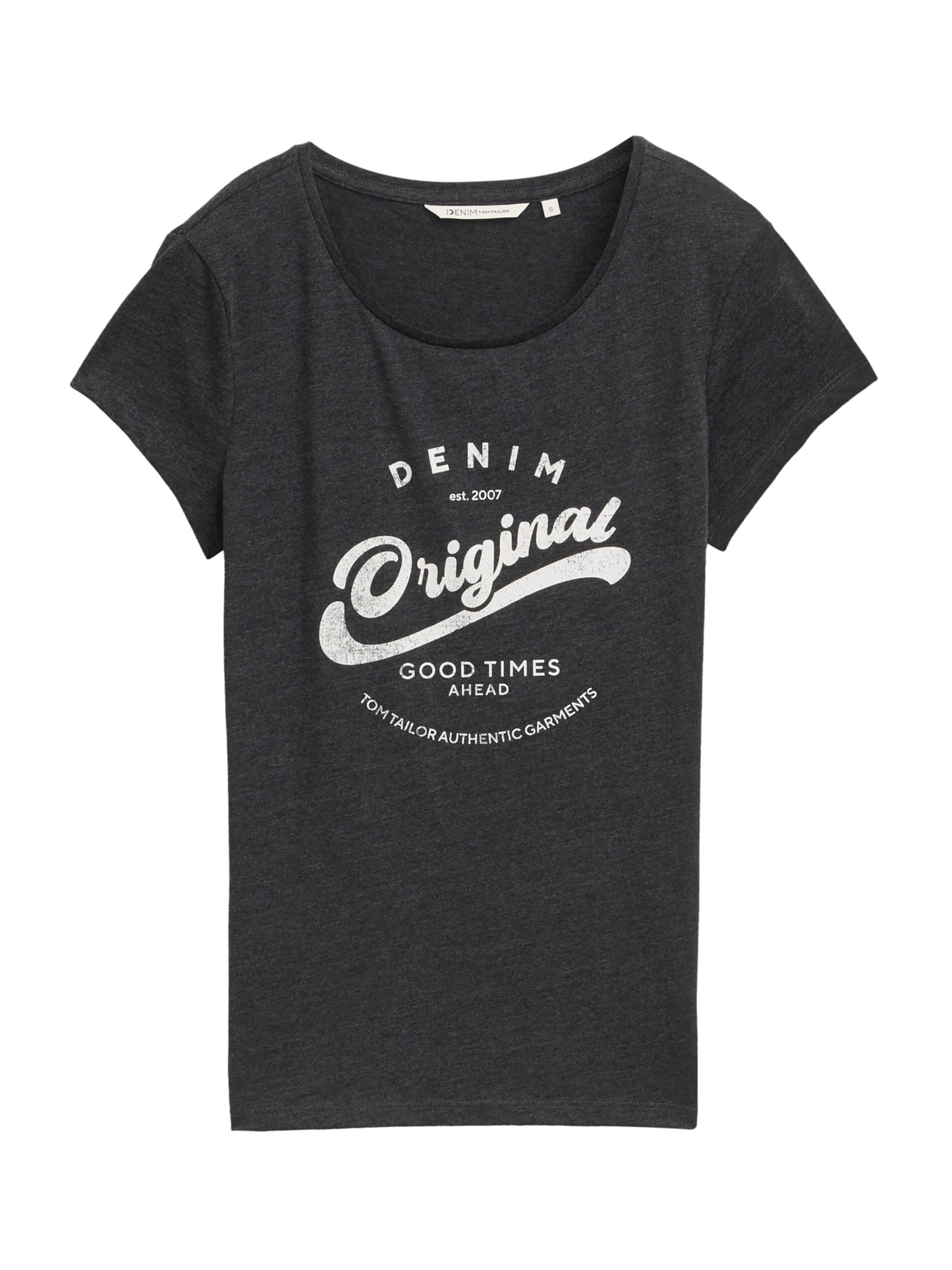 TOM TAILOR DENIM T-Shirt in Grau: Vorderseite