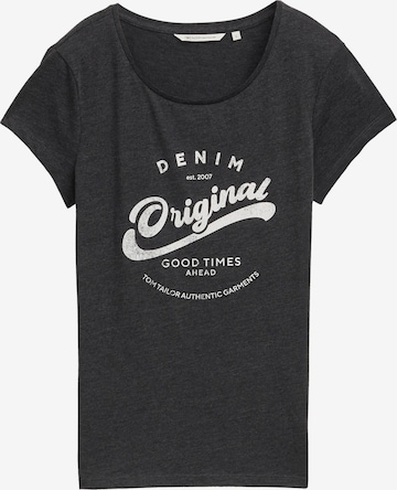 TOM TAILOR DENIM T-Shirt in Grau: Vorderseite