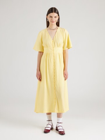 Robe-chemise 'Jasmille Vlora' MSCH COPENHAGEN en jaune : devant