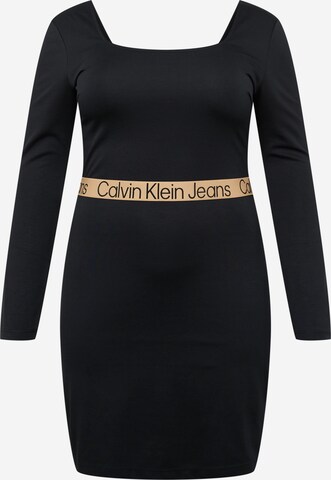 Calvin Klein Jeans Curve Jurk 'MILANO' in Zwart: voorkant