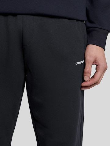 Lyle & Scott Slimfit Broek 'Ergonomic Seam' in Zwart