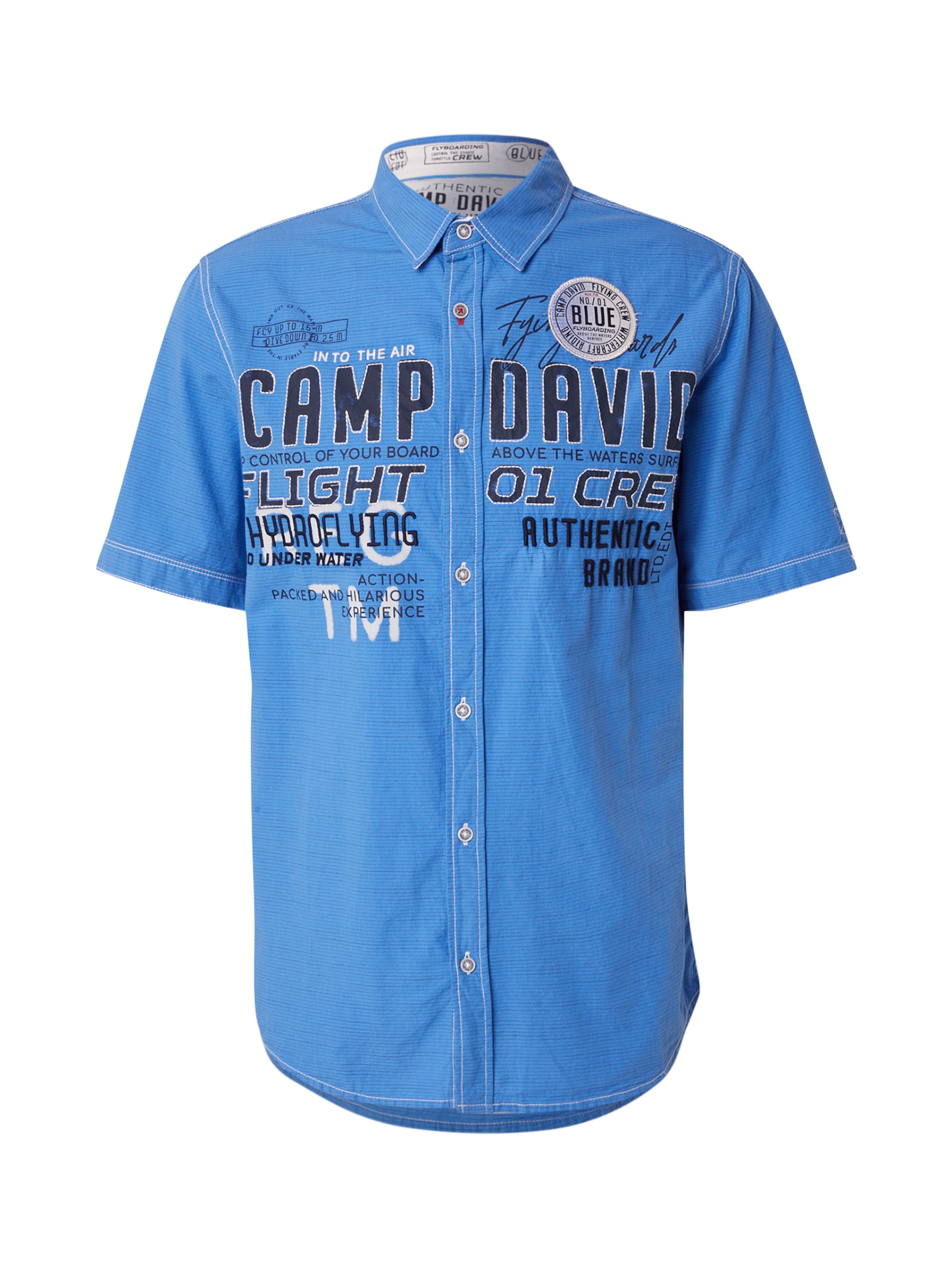 CAMP DAVID Regularny krój Koszula w kolorze niebieski: przód